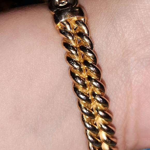 Chrisitan Dior Stamped ☆MCM☆ Gold Plated Bracelet *SOLID/HEAVY* - Picture 12 of 14